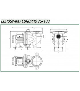 Bomba DAB Euroswim 100 1 CV Monofásica