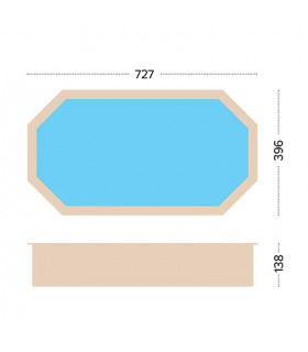 Piscina elevada de madera Ocean Wave