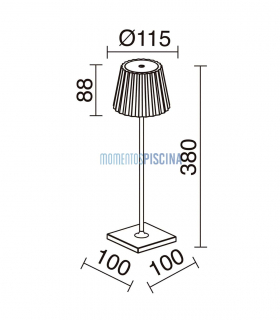 Lámpara LED portátil Litta Round